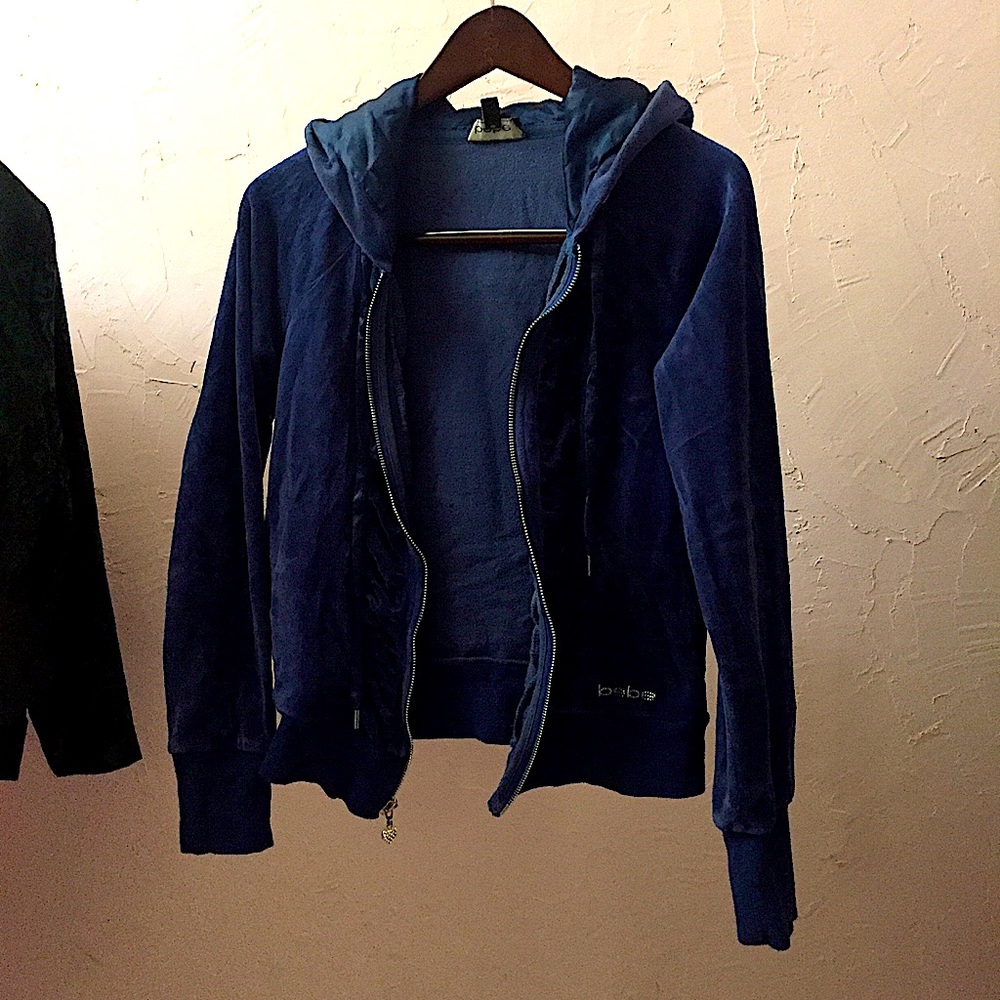 Bebe Velvet Feel Street + Dance Zip Up Hoodie